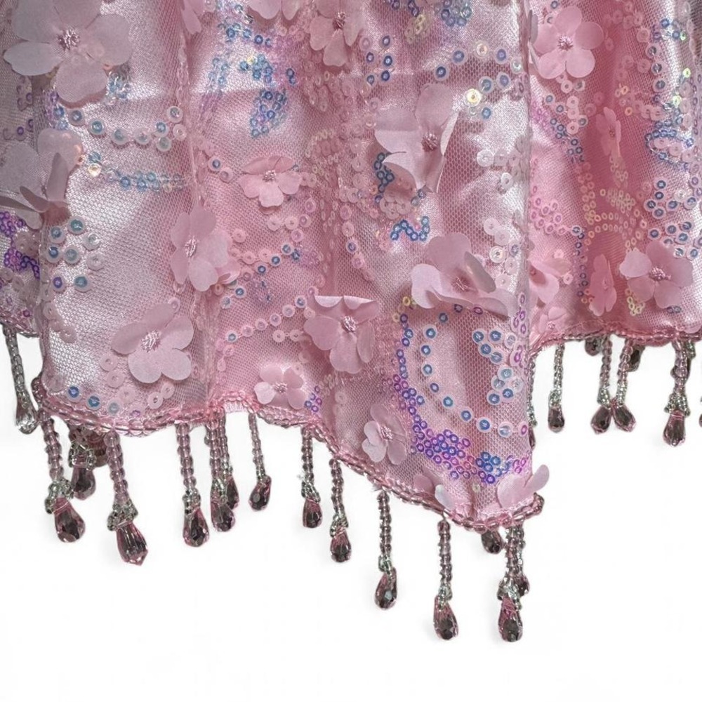 Sugar Thrillz NWT Dollskill Sequin Pink Beaded Cami XXL Pastel Goth Y2K Mcing - Picture 3 of 7